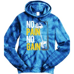 No Pain No Gain Workout Gym Lifting Gift Tie Dye Hoodie