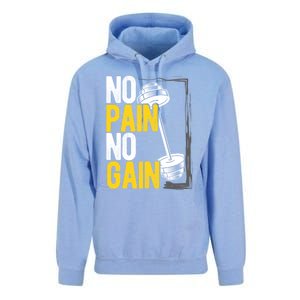 No Pain No Gain Workout Gym Lifting Gift Unisex Surf Hoodie