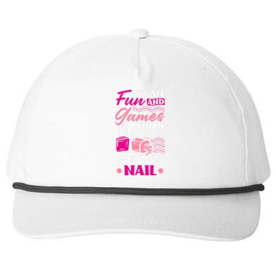 Nail Polish Nail Artists Manicurist For A Pedicurist Pun Snapback Five-Panel Rope Hat