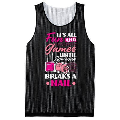 Nail Polish Nail Artists Manicurist For A Pedicurist Pun Mesh Reversible Basketball Jersey Tank