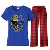 No Pain No Gaingift Skull Mindset Motivation Gym Gift Women's Flannel Pajama Set