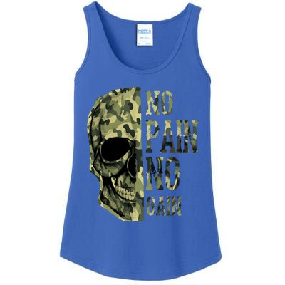 No Pain No Gaingift Skull Mindset Motivation Gym Gift Ladies Essential Tank