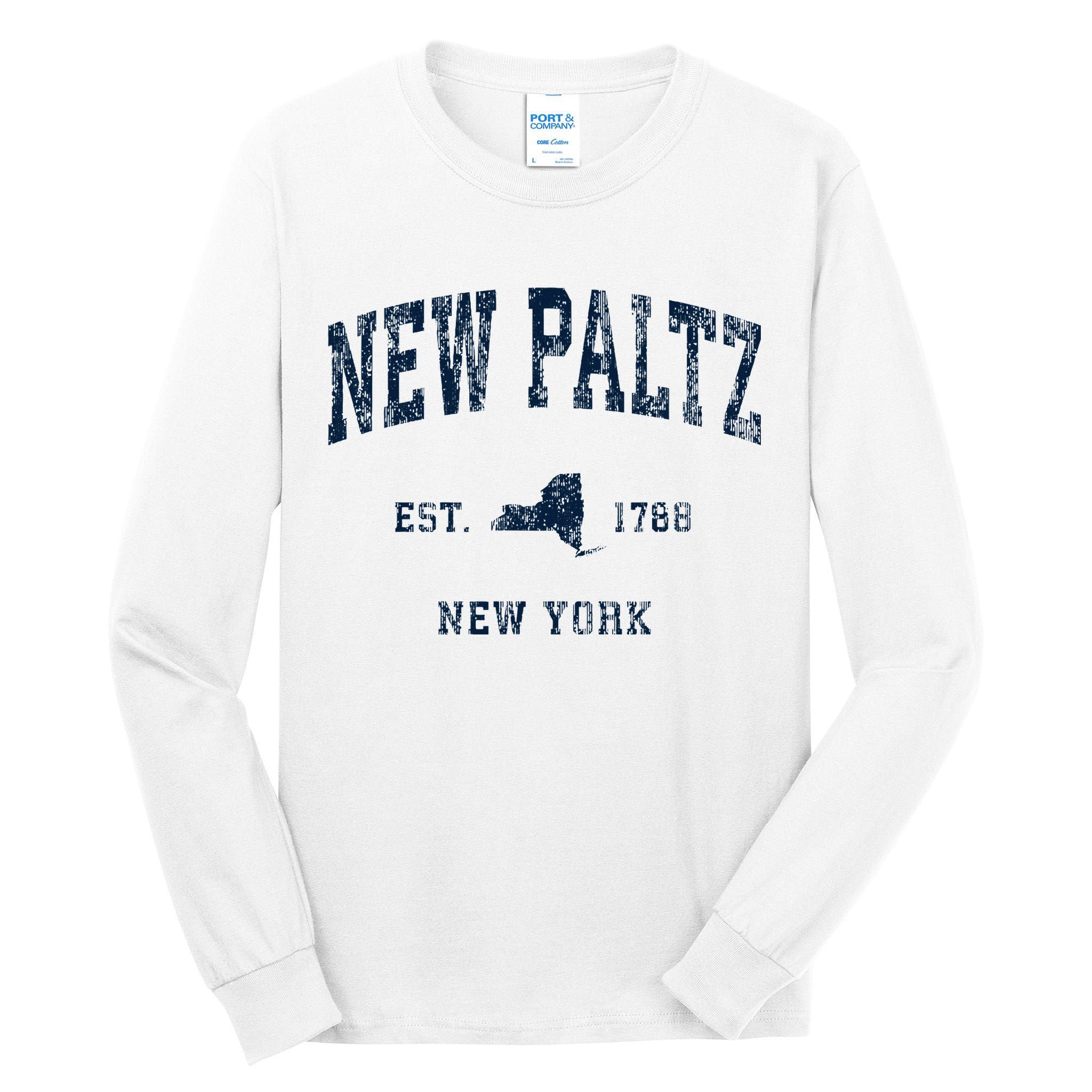 New Paltz New York Ny Vintage Athletic Sports Design Tall Long Sleeve T-Shirt