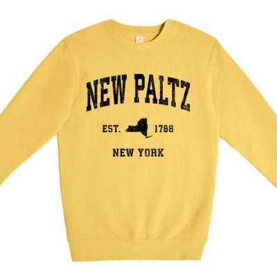 New Paltz New York Ny Vintage Athletic Premium Crewneck Sweatshirt