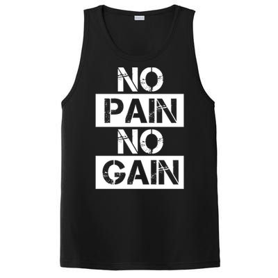 No Pain No Gain Beast Workout Muscular Gym Distressed Gift PosiCharge Competitor Tank