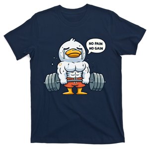 No Pain No Gain Funny Duck Gym Workout & Fitness Training T-Shirt