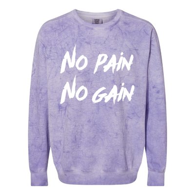 No Pain No Gain Design For Those Who Lo Workout Gift Colorblast Crewneck Sweatshirt