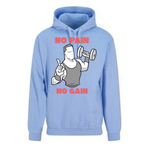 No Pain No Gain For Weightlifters Funny Gift Unisex Surf Hoodie