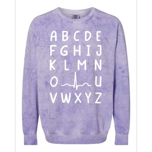 Nurse Pqrst Nursing Student Ekg Alphabet Funny Nurse Gift Colorblast Crewneck Sweatshirt