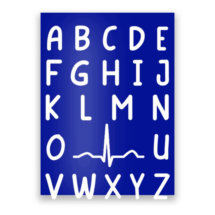 Nurse Pqrst Nursing Student Ekg Alphabet Funny Nurse Gift Poster