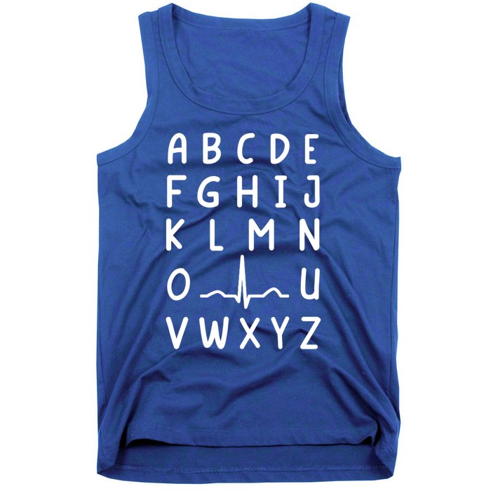 Nurse Pqrst Nursing Student Ekg Alphabet Funny Nurse Gift Tank Top