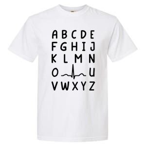 Nurse Pqrst Nursing Student Ekg Alphabet Funny Nurse Gift Garment-Dyed Heavyweight T-Shirt