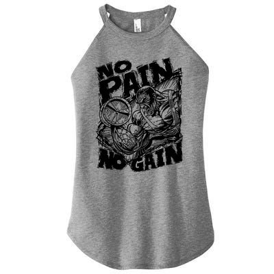 No Pain No Gain Muscle Great Gift Motivational Gym Workout Gift Meaningful Gift Women’s Perfect Tri Rocker Tank