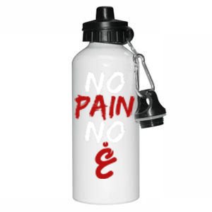 No Pain No Gain Funny Arabic Motivational Gym Meaningful Gift Aluminum Water Bottle