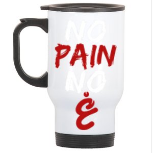 No Pain No Gain Funny Arabic Motivational Gym Meaningful Gift Stainless Steel Travel Mug