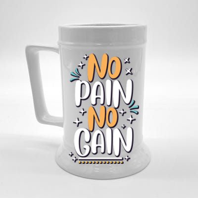 No Pain No Gain Gift Beer Stein