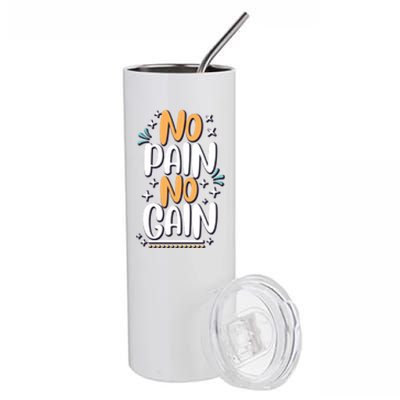 No Pain No Gain Gift Stainless Steel Tumbler