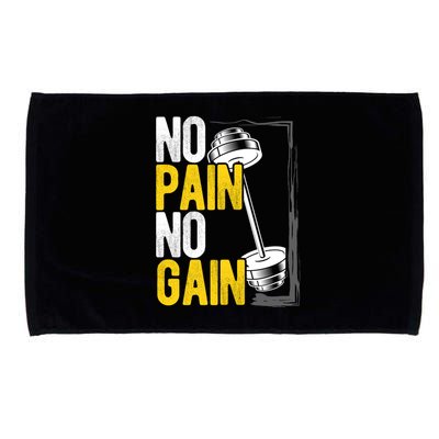 No Pain No Gain Workout Gym Lifting Gift Microfiber Hand Towel