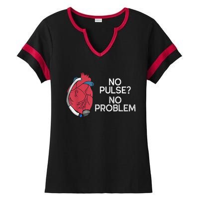 No Pulse No Problem Heartmate Lvad Heart Cvicu Ladies Halftime Notch Neck Tee