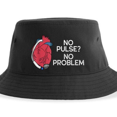 No Pulse No Problem Heartmate Lvad Heart Cvicu Sustainable Bucket Hat