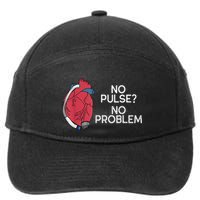 No Pulse No Problem Heartmate Lvad Heart Cvicu 7-Panel Snapback Hat