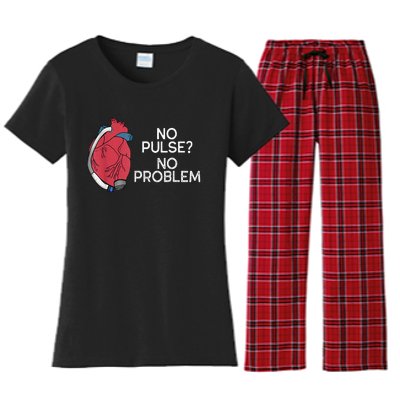 No Pulse No Problem Heartmate Lvad Heart Cvicu Women's Flannel Pajama Set