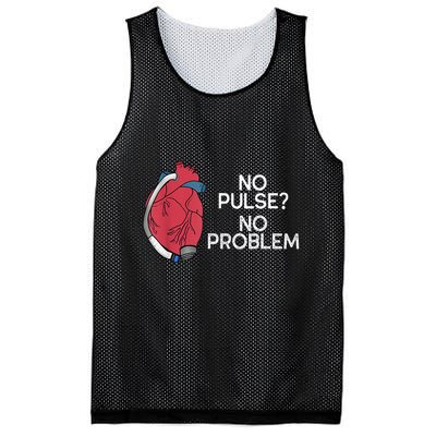 No Pulse No Problem Heartmate Lvad Heart Cvicu Mesh Reversible Basketball Jersey Tank