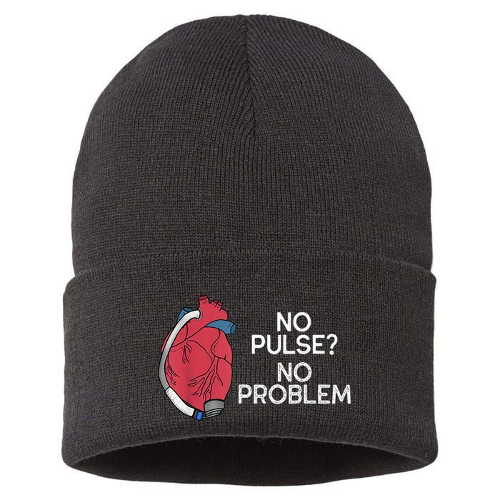 No Pulse No Problem Heartmate Lvad Heart Cvicu Sustainable Knit Beanie
