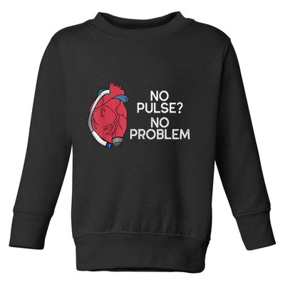 No Pulse No Problem Heartmate Lvad Heart Cvicu Toddler Sweatshirt