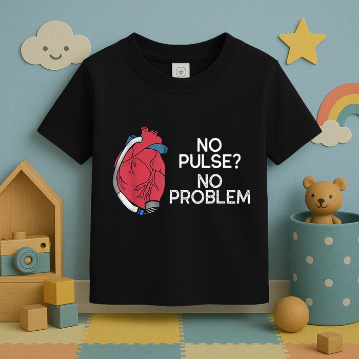 No Pulse No Problem Heartmate Lvad Heart Cvicu Toddler T-Shirt