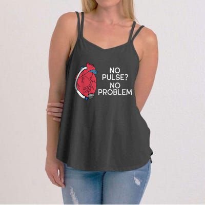 No Pulse No Problem Heartmate Lvad Heart Cvicu Women's Strappy Tank