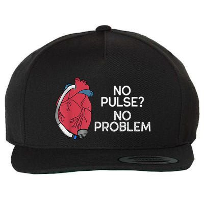No Pulse No Problem Heartmate Lvad Heart Cvicu Wool Snapback Cap