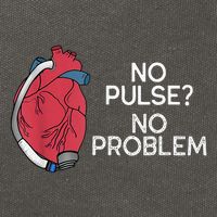 No Pulse No Problem Heartmate Lvad Heart Cvicu Cotton Canvas Backpack