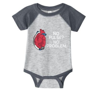 No Pulse No Problem Heartmate Lvad Heart Cvicu Infant Baby Jersey Bodysuit