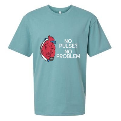 No Pulse No Problem Heartmate Lvad Heart Cvicu Sueded Cloud Jersey T-Shirt