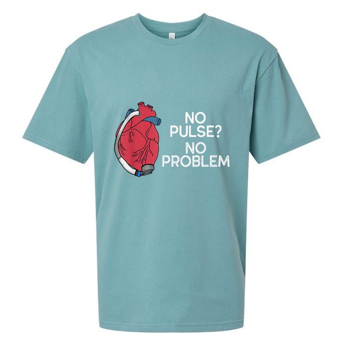 No Pulse No Problem Heartmate Lvad Heart Cvicu Sueded Cloud Jersey T-Shirt
