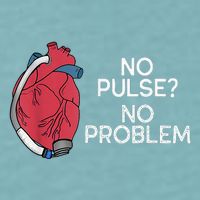 No Pulse No Problem Heartmate Lvad Heart Cvicu Sueded Cloud Jersey T-Shirt