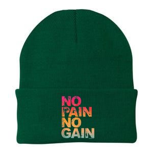 No Pain No Gain Motivation Workout Gym Knit Cap Winter Beanie