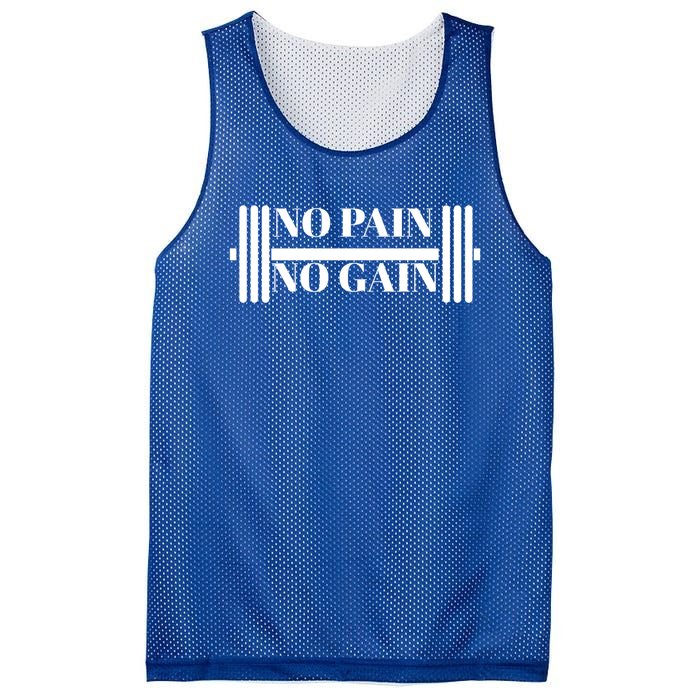 No Pain No Gain Gym Gear Cute Gift Mesh Reversible Basketball Jersey Tank