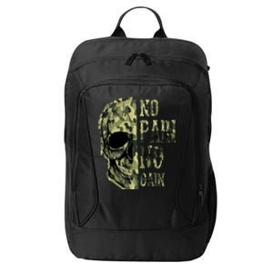 No Pain No Gaingift Skull Mindset Motivation Gym Gift City Backpack