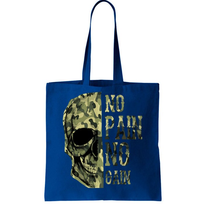 No Pain No Gaingift Skull Mindset Motivation Gym Gift Tote Bag