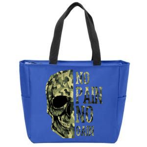 No Pain No Gaingift Skull Mindset Motivation Gym Gift Zip Tote Bag