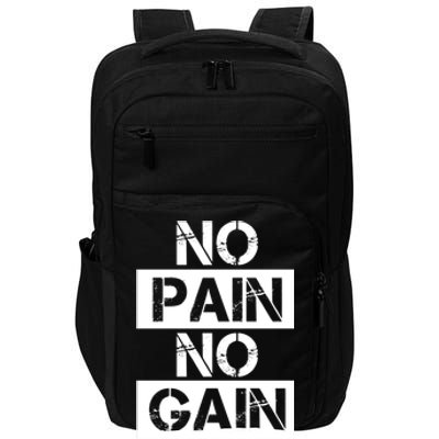 No Pain No Gain Beast Workout Muscular Gym Distressed Gift Impact Tech Backpack