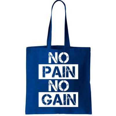 No Pain No Gain Beast Workout Muscular Gym Distressed Gift Tote Bag