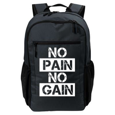 No Pain No Gain Beast Workout Muscular Gym Distressed Gift Daily Commute Backpack