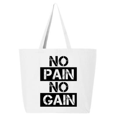 No Pain No Gain Beast Workout Muscular Gym Distressed Gift 25L Jumbo Tote