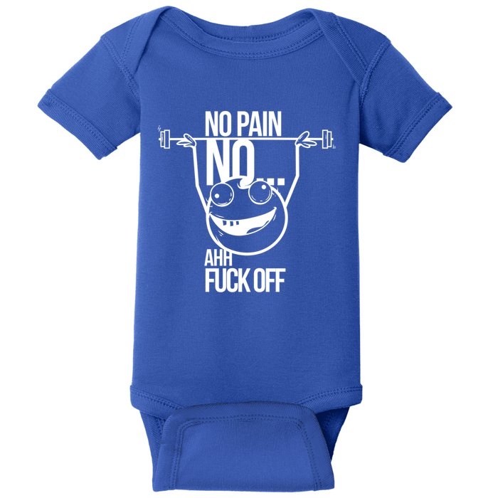 No Pain No Gain Bodybuilder Gift Baby Bodysuit