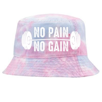 No Pain No Gain Gym Workout Fitness Gift Tie-Dyed Bucket Hat