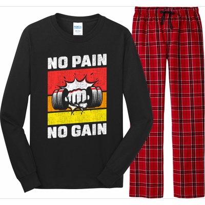 No Pain No Gain Long Sleeve Pajama Set