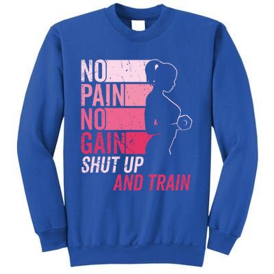 No Pain No Gain Gym Workout And Fitness Training Gym Meaningful Gift Sweatshirt